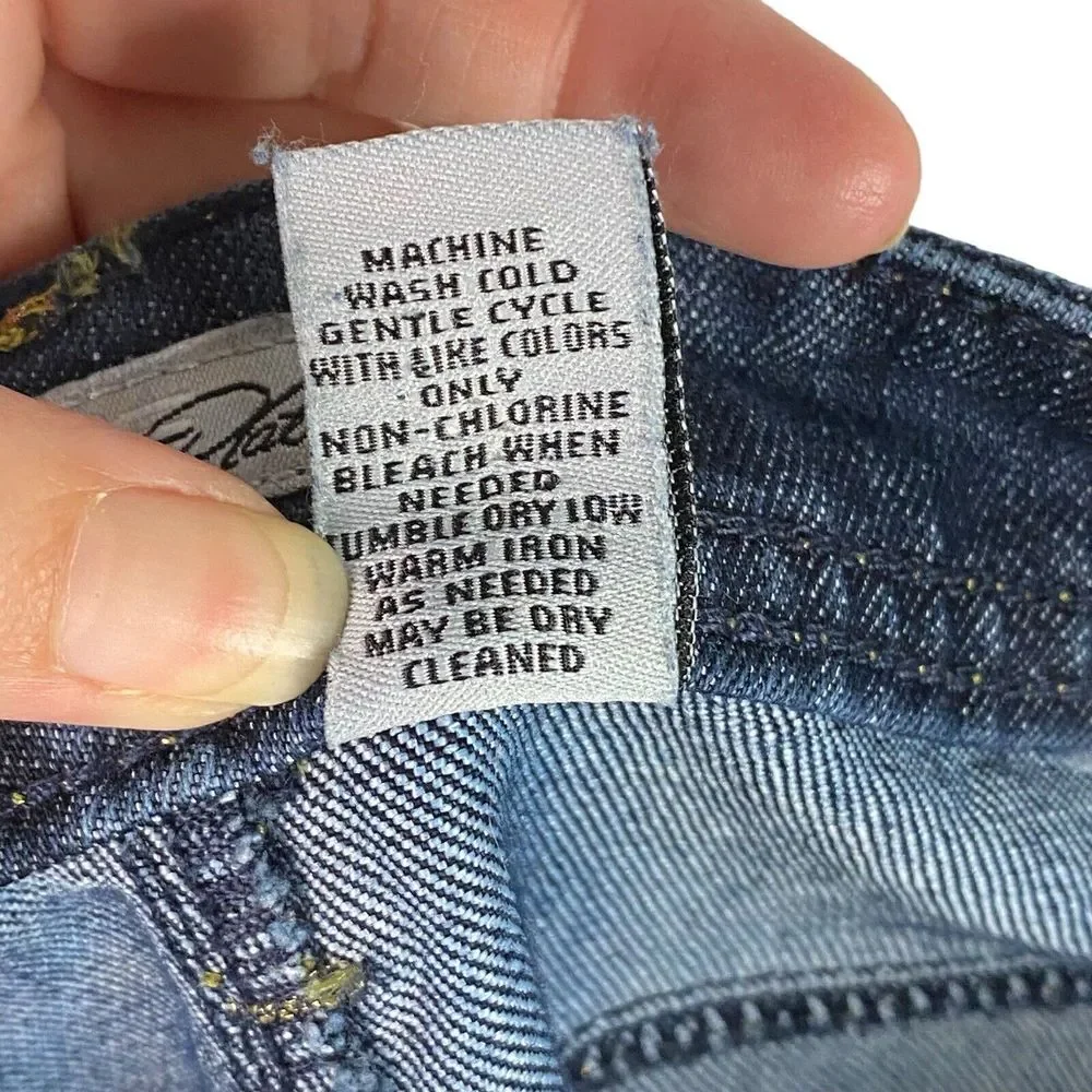 Chico's Platinum Jeans Womens‎ Size 3 Blue Denim Straight Leg